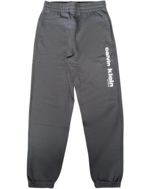 Calvin Klein Pantaloni Con Logo - Grigio