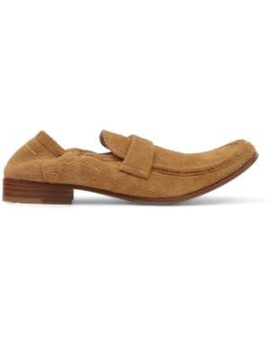 MM6 by Maison Margiela Suede Loafers - Brown
