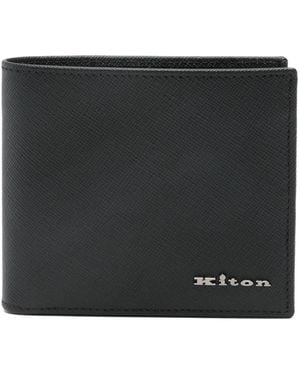 Kiton レザー 財布 - ブラック