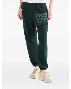 Freecity Logo-Print Track Trousers - Green