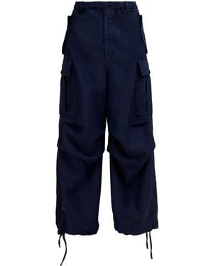 Marni Cargo-Pocket Cotton Pants - Blue