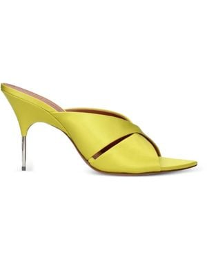 AMINA MUADDI Sandales Pointues À Brides Croisées - Yellow