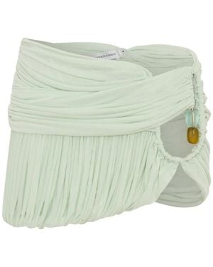Christopher Esber Pleated Bubble Mini Skirt - Green