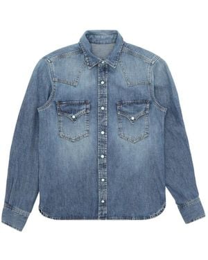 Fortela Flap-Pocket Denim Shirt - Blue