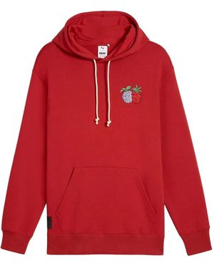 PUMA X One Piece Graphic-Print Hoodie - Red
