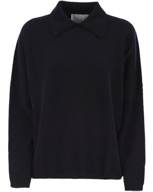 Vanisé Cashmere Polo Top - Black