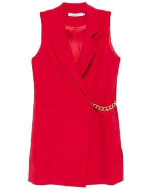 SIMONA CORSELLINI Chain-Link Mini Dress - Red