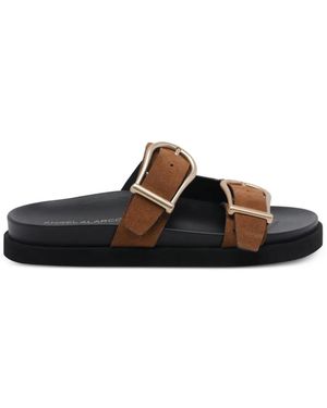 Ángel Alarcón Buckle-Fastening Suede Sandals - Black