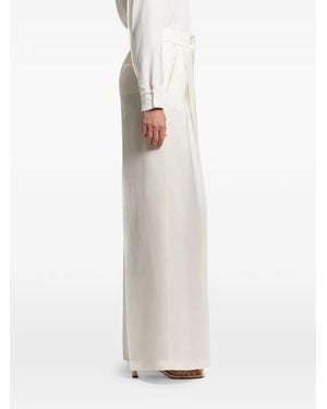Peserico Pleated Satin Pants - White