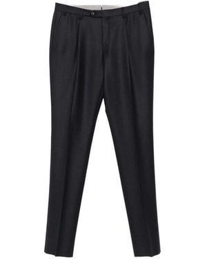 Corneliani Checked Pleated Pants - Black