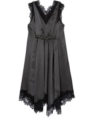 3.1 Phillip Lim Lace V-Neck Midi Dress - Grey