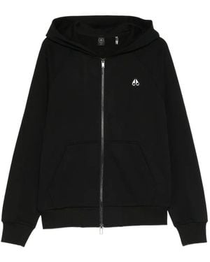 Moose Knuckles Sudadera Con Capucha Y Parche Del Logo - Negro