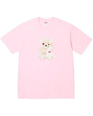 Supreme Bear-Print T-Shirt - Pink