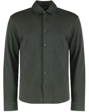 Moorer Long-Sleeve Button-Fastening Shirt - Green
