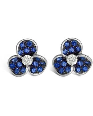 Leo Pizzo 18K Candy Flora Sapphire Earrings - Blue