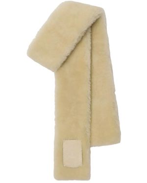 Burberry Shearling Scarf - White