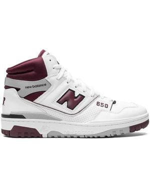 New Balance 650 ハイカット レザースニーカー - ホワイト