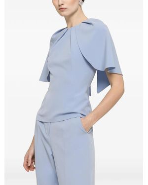 Nissa Cape-Design Top - Blue