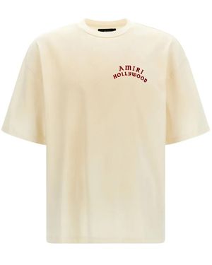 Amiri Logo-Print T-Shirt - Natural