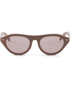 Prada Triangle-Detail Cat-Eye Sunglasses - Brown