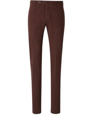 PT Torino Button-Fly Trousers - Brown