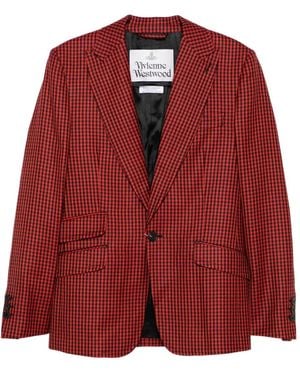 Vivienne Westwood チェック シングルジャケット - レッド