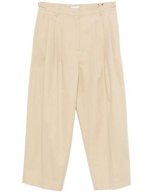 Marella Pleated Cropped Trousers - White