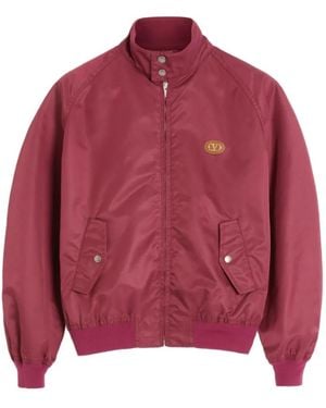 Valentino Garavani Zip-Up Bomber Jacket - Red