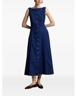 Polo Ralph Lauren Paneled Cotton Dress - Blue