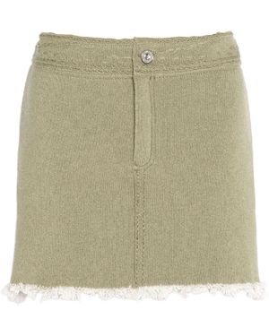Barrie Minifalda Con Dobladillo Deshilachado - Verde