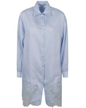 Ermanno Scervino Embroidered Shirt - Blue