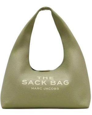 Marc Jacobs The Sack Logo-Plaque Leather Shoulder Bag - Green