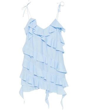 LES FILLES D'EVA Vestido Corto Con Volantes - Azul