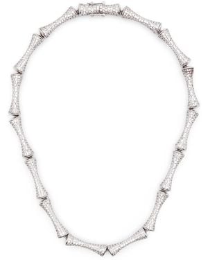 Eddie Borgo Pavé Bambu Necklace - Weiß