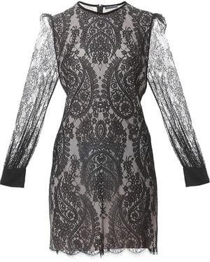 McQueen - Lace Dress - Women - Silk/cotton/polyamide - 48 - Grey