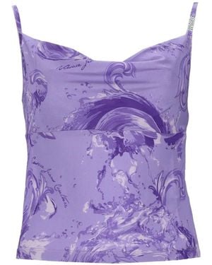 Versace Jeans Couture Haut Imprimé - Purple