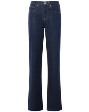 Frankie Shop Dalston Raw-Edge Straight-Leg Jeans - Blue