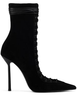 Le Silla Colette Lace-Up Ankle Boots - Black