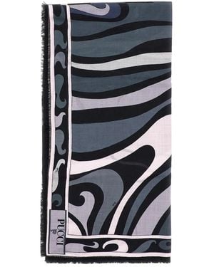 PUCCI Abstract-print Scarf - グレー