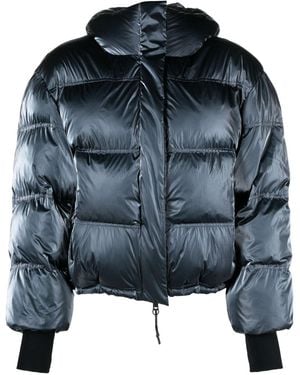 There Was One Zip-Up Hooded Ski Jacket - Blue