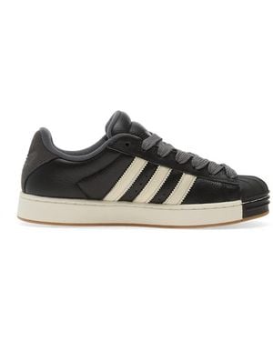 adidas Superstar St Stripe Paneled Sneakers - Black