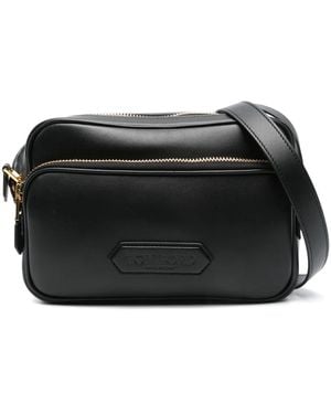 Tom Ford レザーメッセンジャーバッグ - ブラック