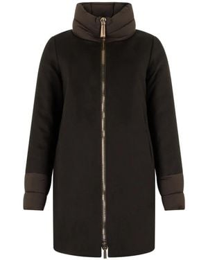 Moorer Abetele Padded High-Neck Coat - Black
