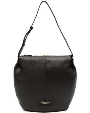 The Bridge Grainy Leather Shoulder Bag - Black