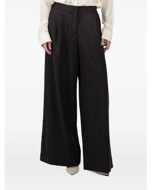 Dusan Pleated Palazzo Trousers - Black