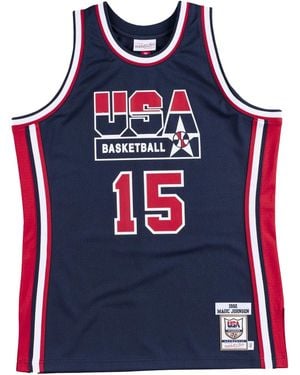 Mitchell & Ness Authentic "Team Usa 1992 Magic Johnson" Jersey - Blue