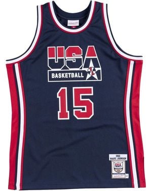Mitchell & Ness オーセンティック "team Usa 1992 Magic Johnson" ジャージ - ブルー