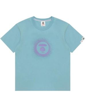 Aape By A Bathing Ape Logo-Patch T-Shirt - Blue