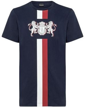 Billionaire Double Lion Short-Sleeve T-Shirt - Blue