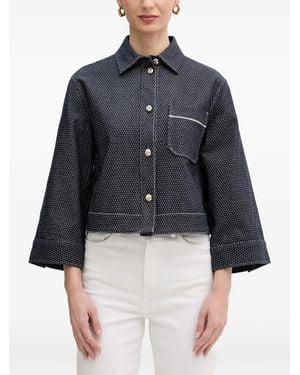 Mos Mosh Patterned Button-Up Jacket - Blue